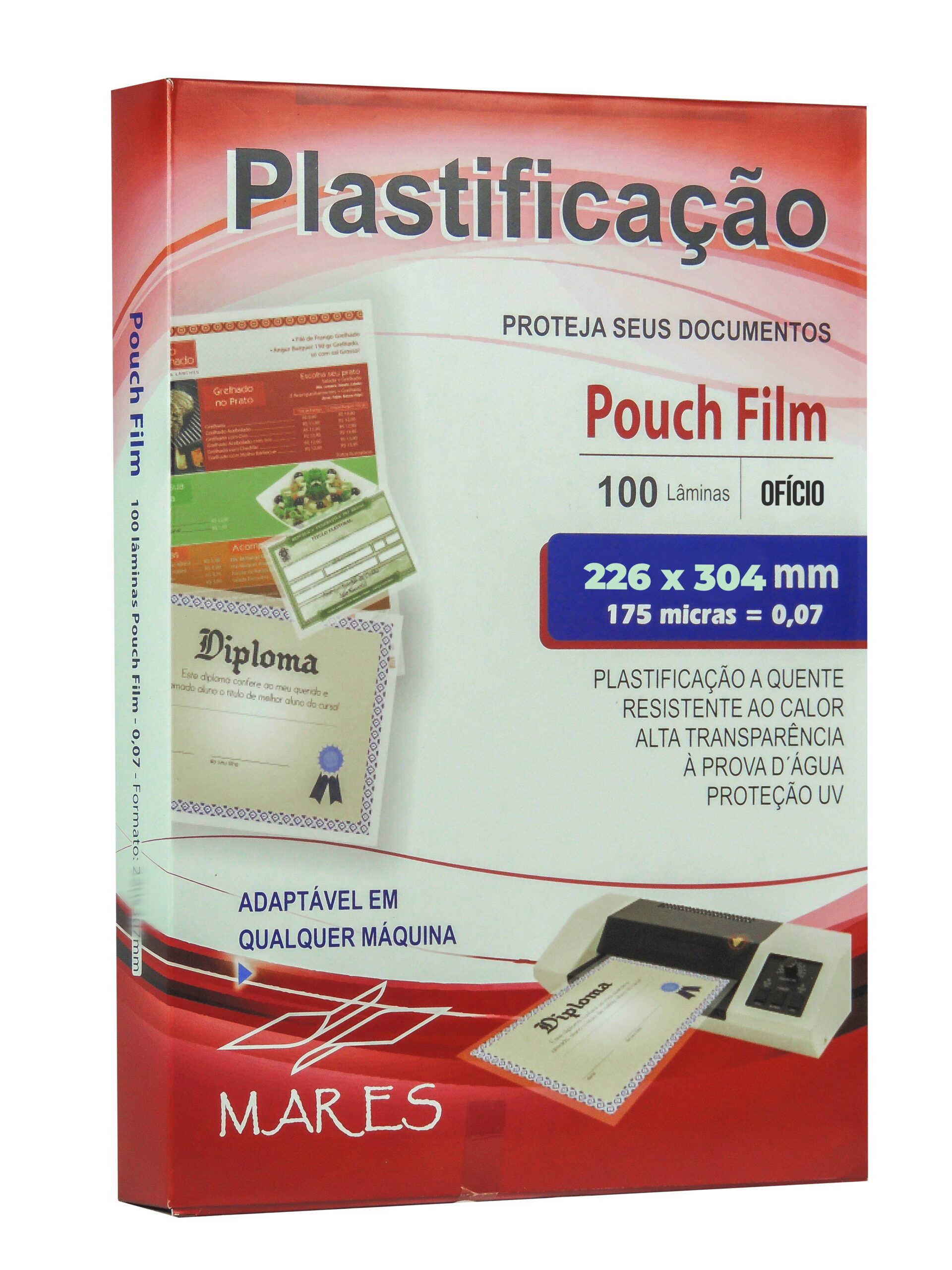 Plastico para Plastificação - Polaseal A4 220x307x0,07mm 100fls - Mares