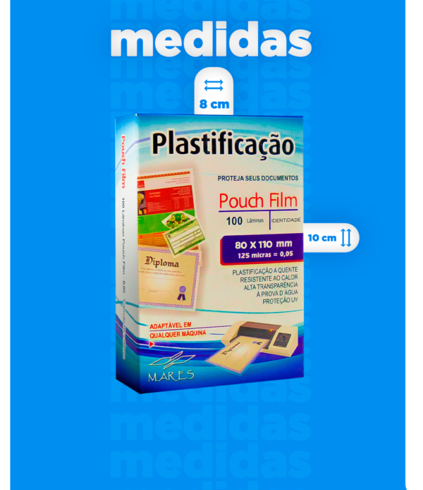 Plástico para Plastificação Pouch Film RG 125mic 100 fls