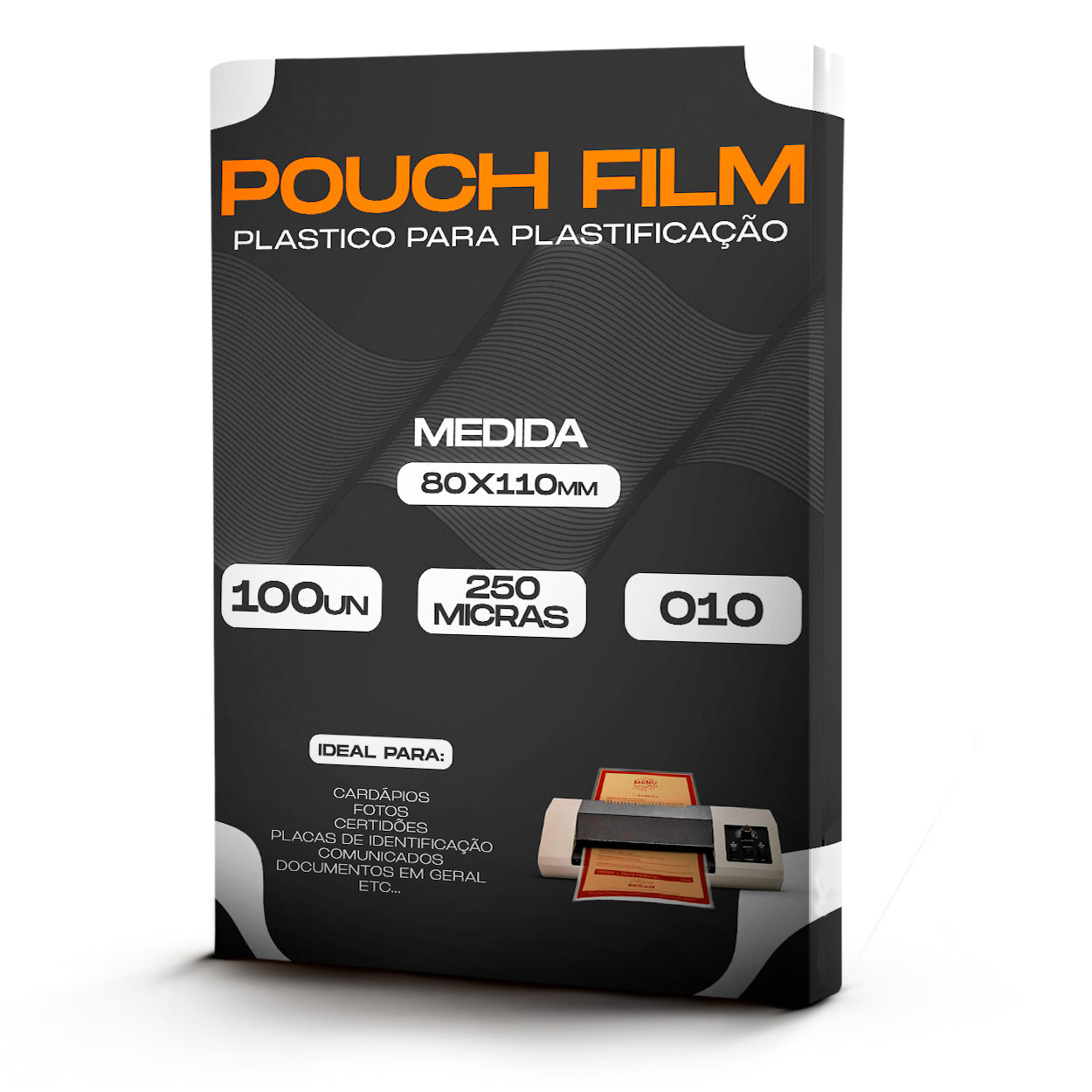 Plástico para Plastificação Pouch Film RG 125mic 100 fls